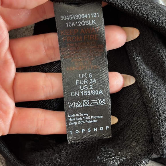 TOPSHOP Bodycon Ruched Minidress Size 2 - Picture 6 of 6